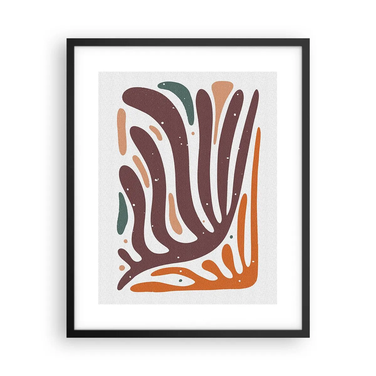 Poster in einem schwarzem Rahmen - Strahlende organische Komposition - 40x50 cm