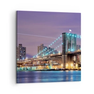Bild auf Leinwand - Leinwandbild - Seit vielen Jahren die Brooklyn Bridge - 60x60 cm