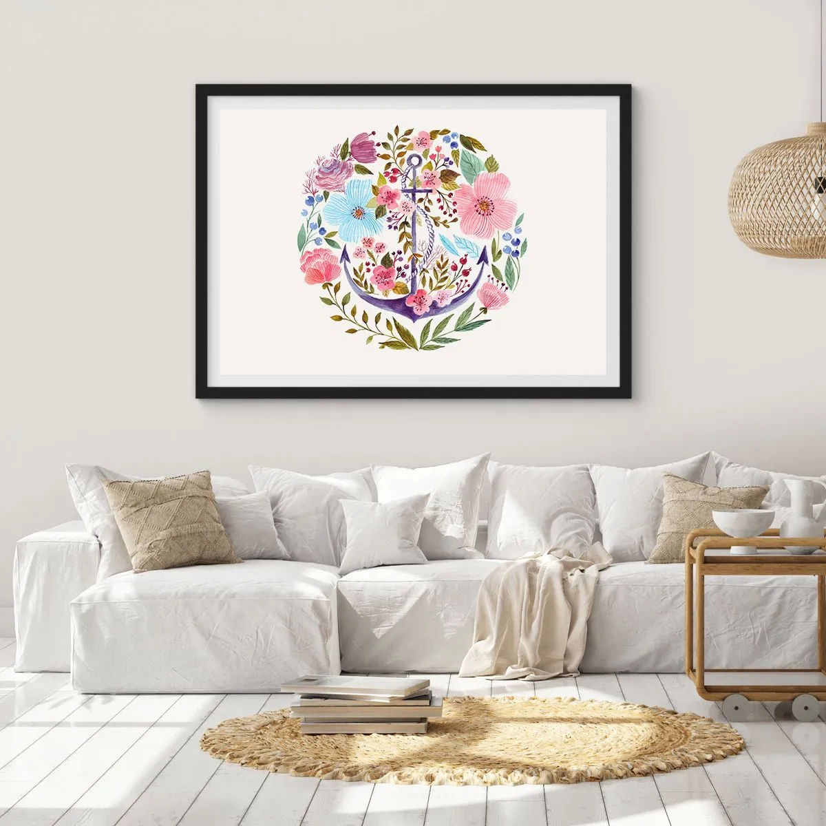 Poster in einem schwarzem Rahmen - Guter Traum eines Seemanns - 50x40 cm