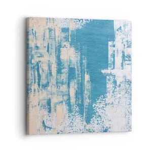 Bild auf Leinwand - Leinwandbild - Durch einen Eiszapfen - 30x30 cm