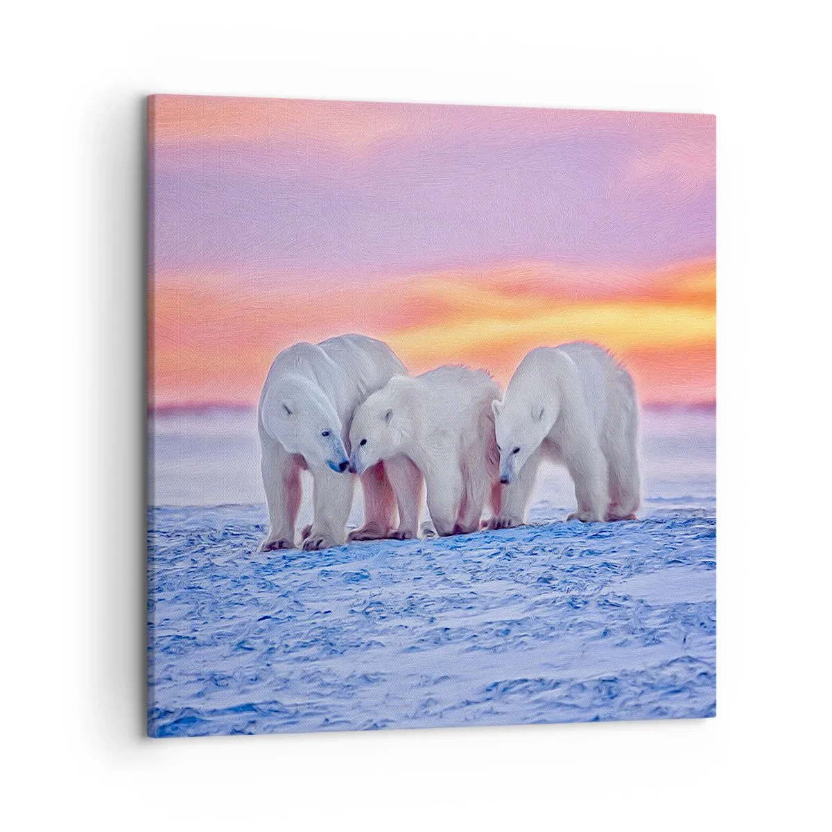 Bild auf Leinwand - Leinwandbild - Familienwärme ist genug - 50x50 cm