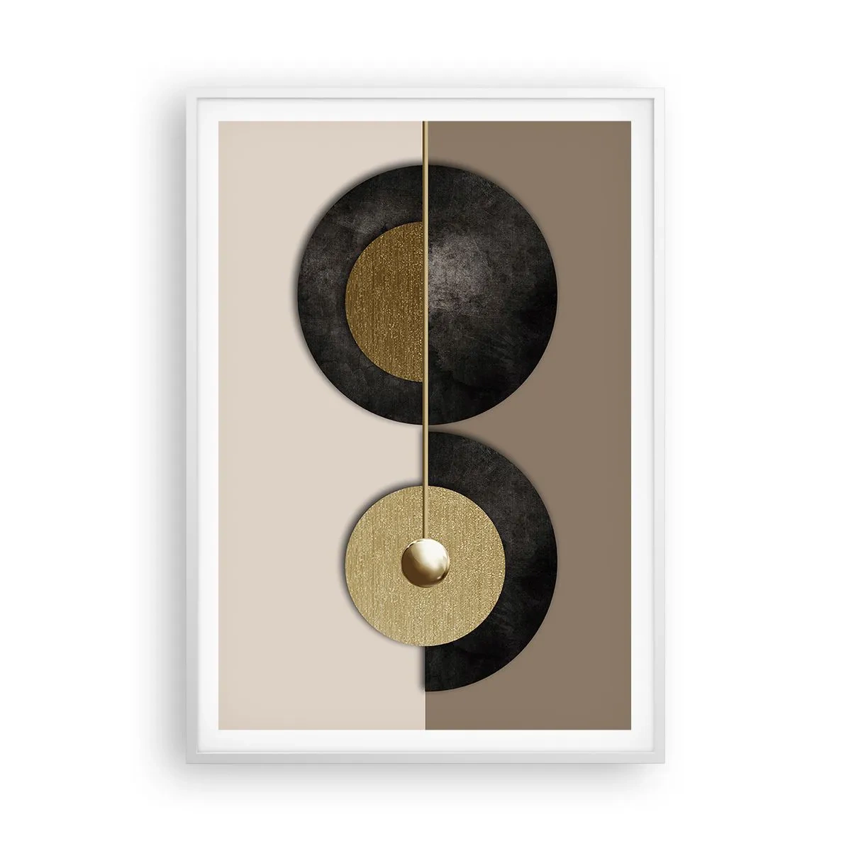 Poster in einem weißen Rahmen - Variationen rund um den Kreis - 70x100 cm