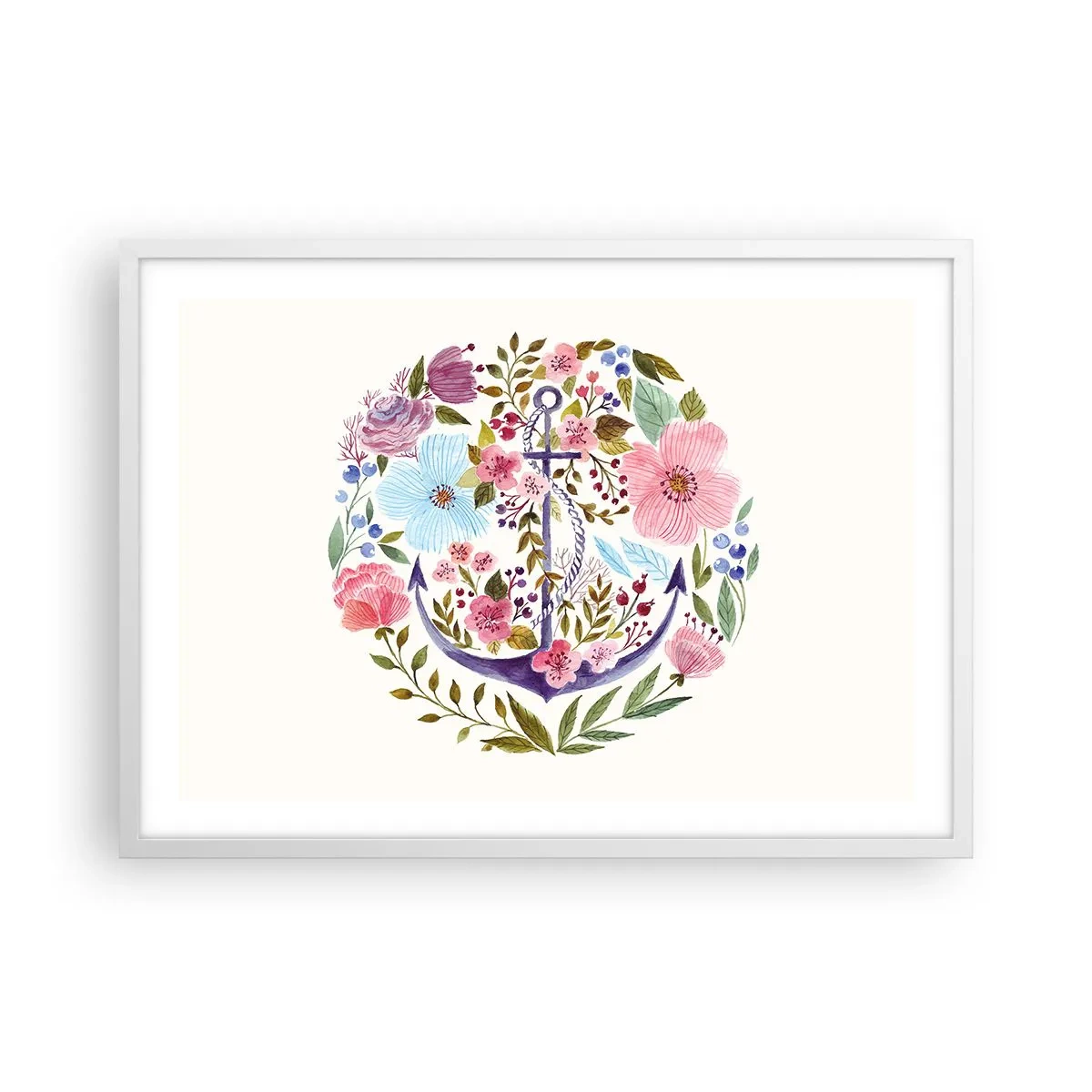 Poster in einem weißen Rahmen - Guter Traum eines Seemanns - 70x50 cm