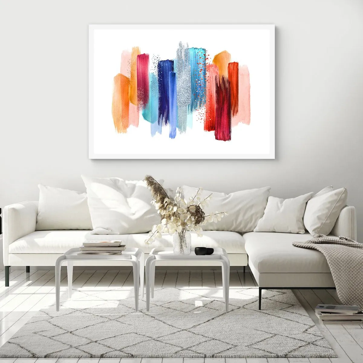Poster in einem weißen Rahmen - Auf und ab - 70x50 cm