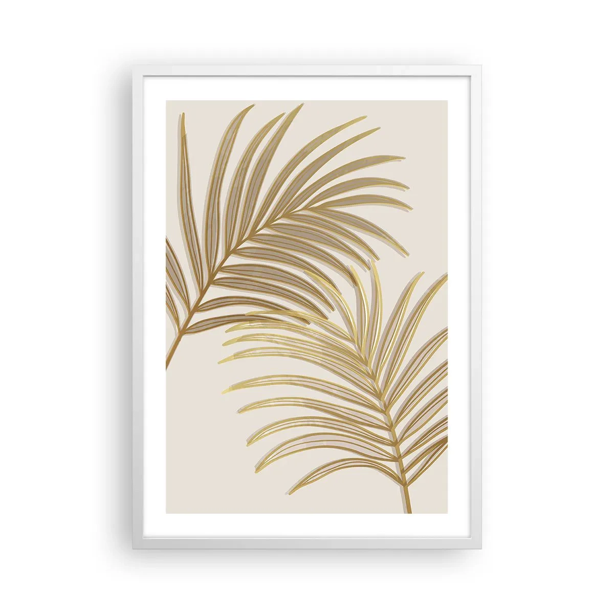 Poster in einem weißen Rahmen - Goldene Palme! - 50x70 cm
