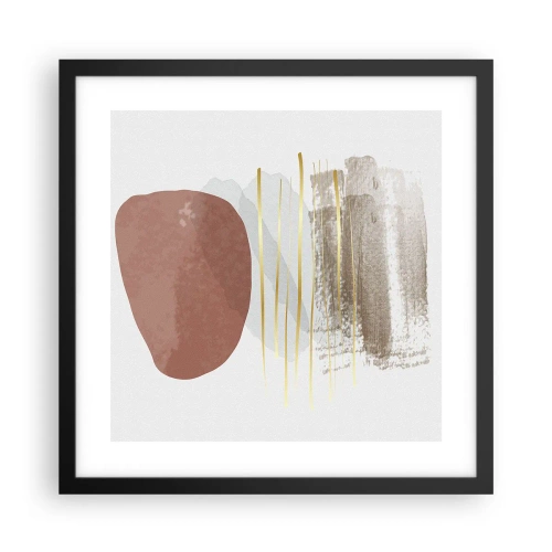 Poster in einem schwarzem Rahmen - Abstrakte Kolonnade - 40x40 cm