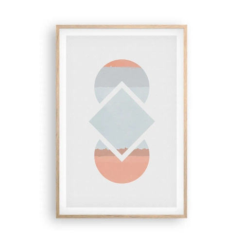 Poster in einem Rahmen aus heller Eiche - Die Situation ist klar - 61x91 cm