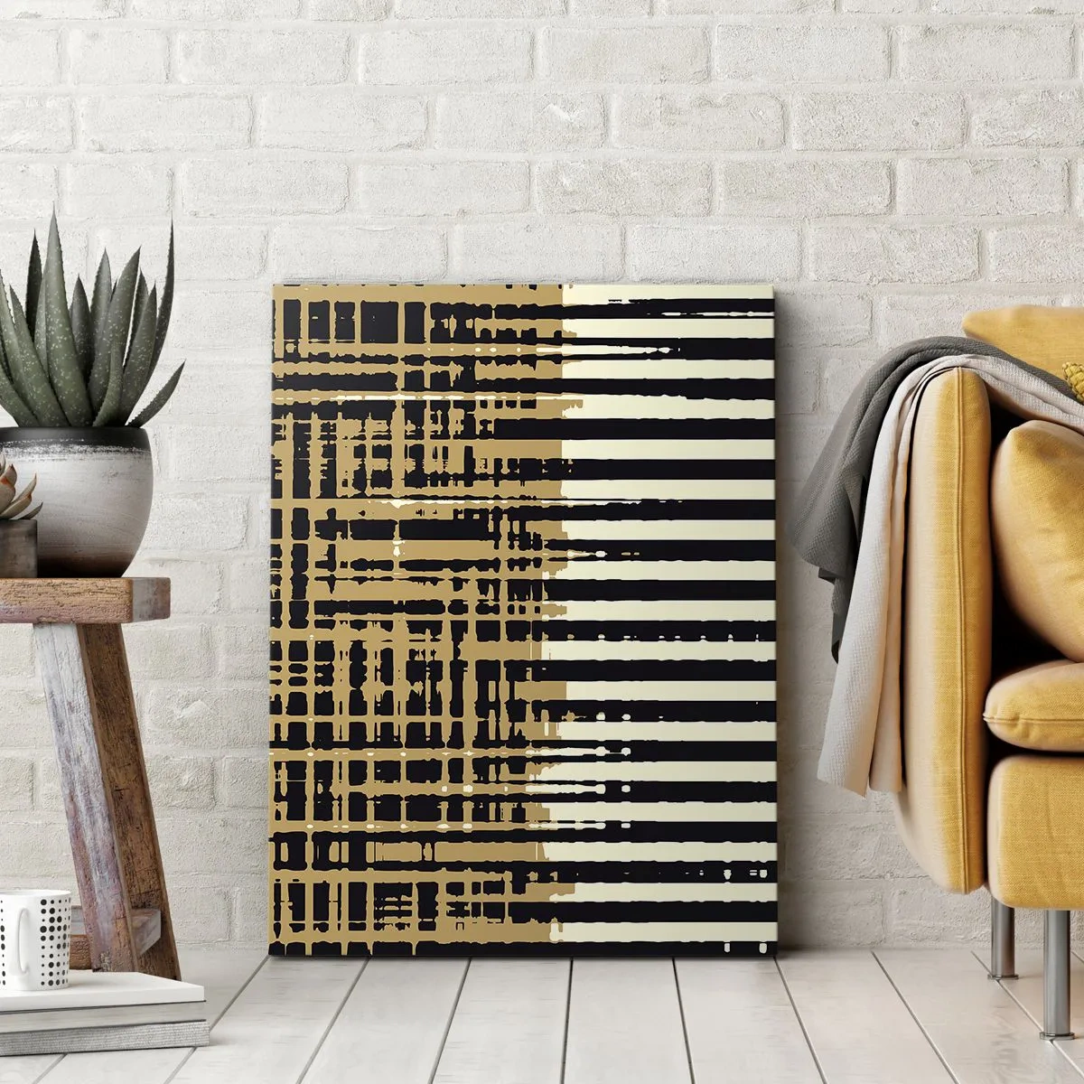 Bild auf Leinwand - Leinwandbild - Architektonische Abstraktion - 65x120 cm