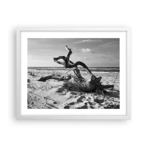 Poster in einem weißen Rahmen - Meeresskulptur - 50x40 cm