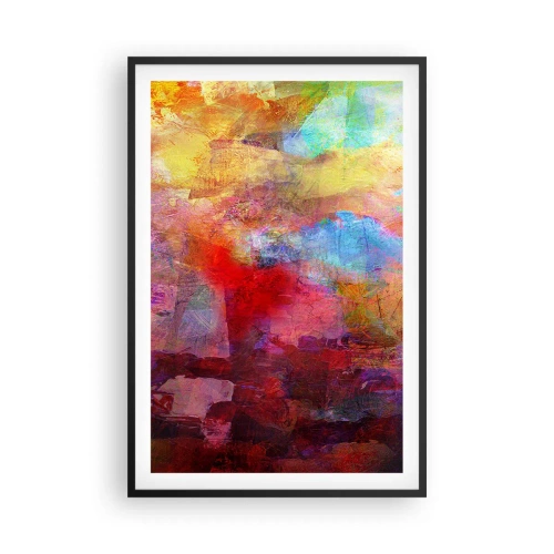 Poster in einem schwarzem Rahmen - Schau in den Regenbogen - 61x91 cm
