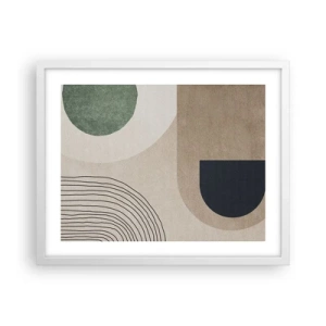 Poster in einem weißen Rahmen - Sanftheit des Ovals - 50x40 cm