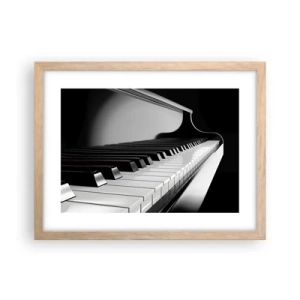 Poster in einem Rahmen aus heller Eiche - Harmonie von Formen und Farben - 40x30 cm