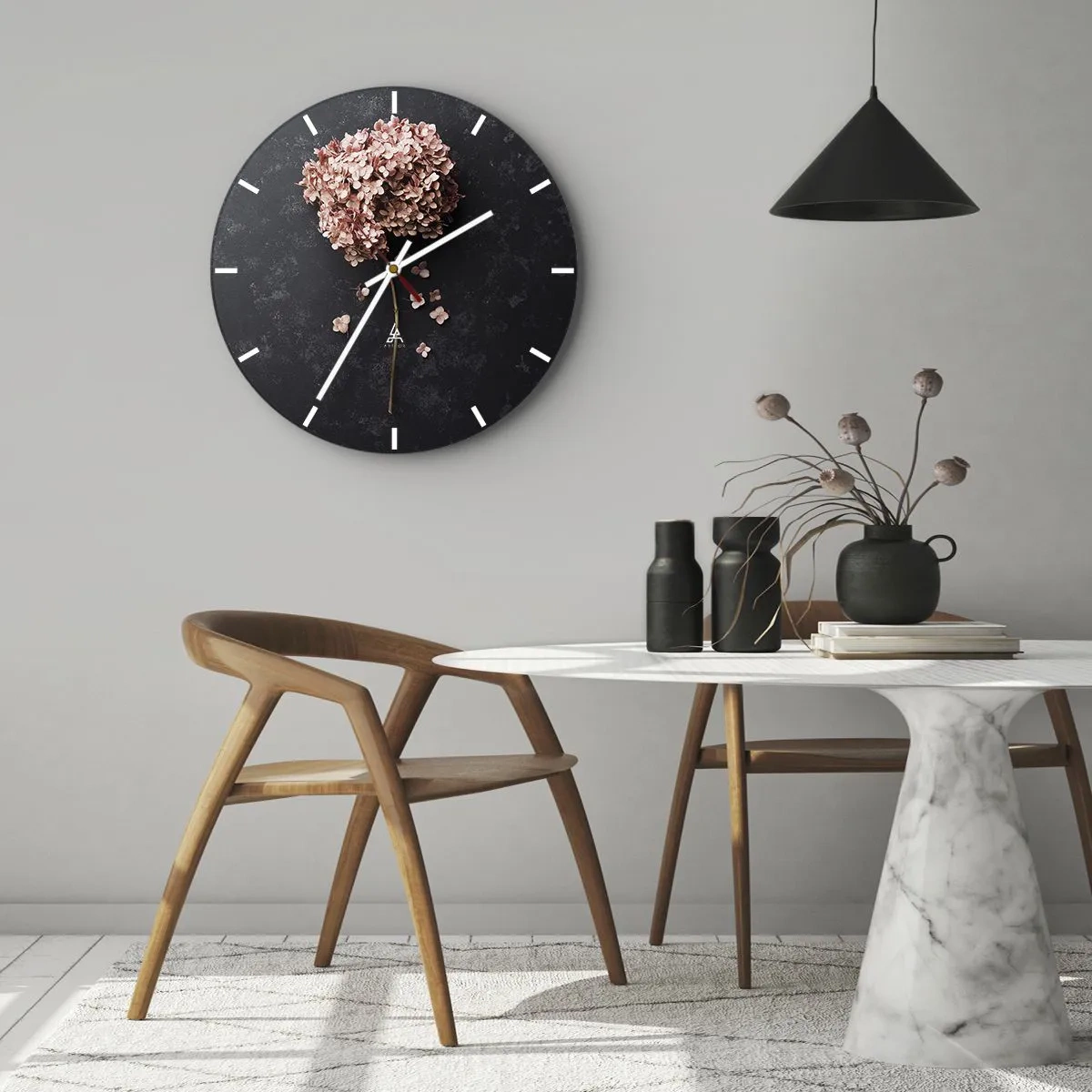 Wanduhr - Glasuhr - Wirklich romantisches Zeichen - 40x40 cm