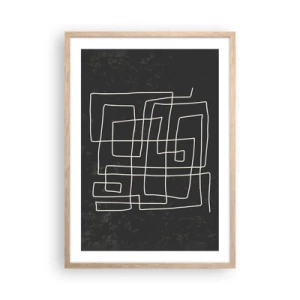 Poster in einem Rahmen aus heller Eiche - Nicht so einfach - 50x70 cm