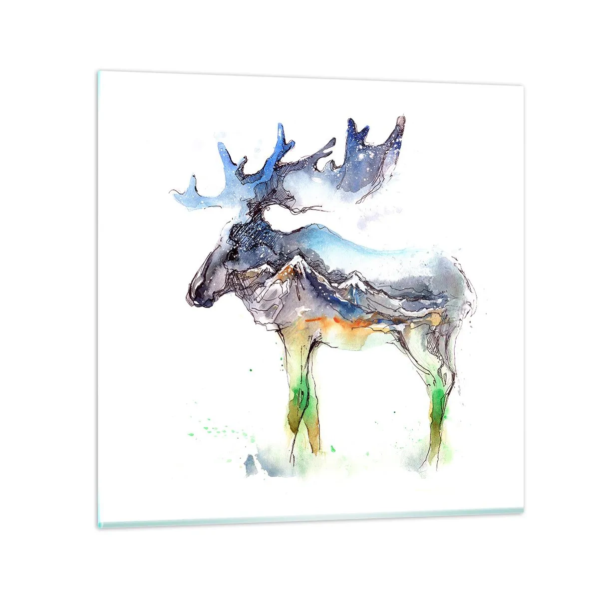 Glasbild - Bild auf glas - Der Held eines Wintermärchens - 50x50 cm