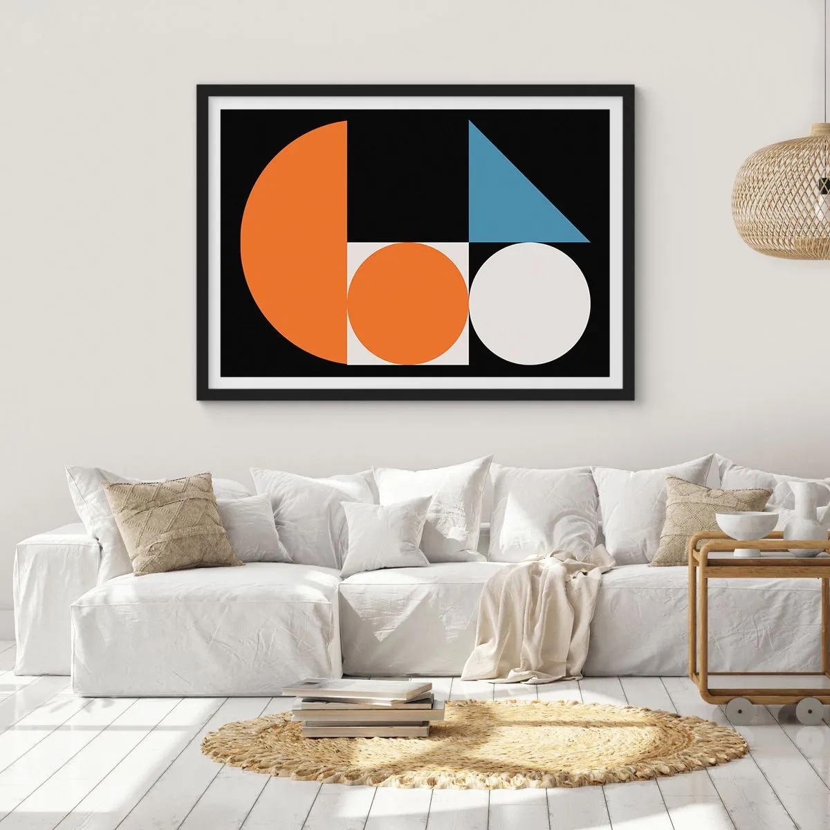 Poster in einem schwarzem Rahmen - Bebilderte Anordnung - 40x30 cm
