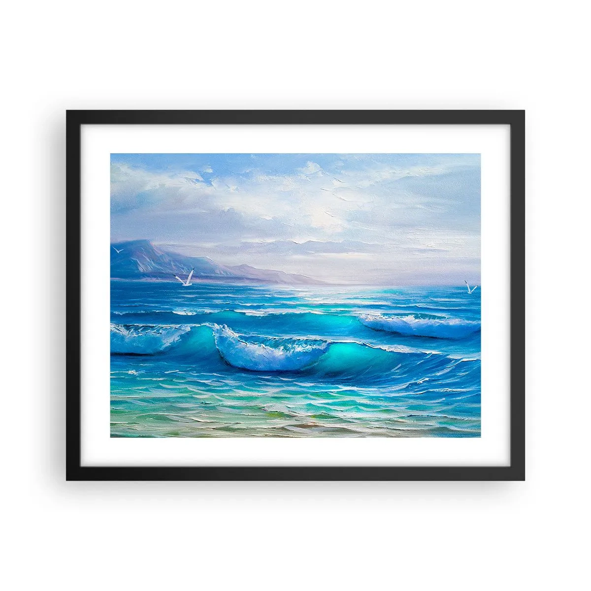 Poster in einem schwarzem Rahmen - Es bringt Erleichterung - 50x40 cm