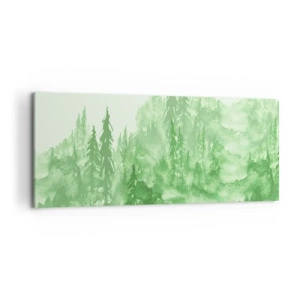 Bild auf Leinwand - Leinwandbild - Verschwommen mit grünem Nebel - 100x40 cm