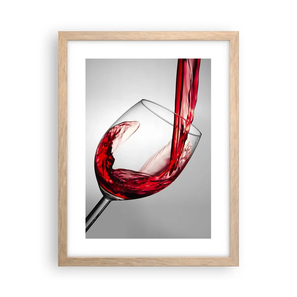 Poster in einem Rahmen aus heller Eiche - Farbe – Bewegung – Klang - 30x40 cm