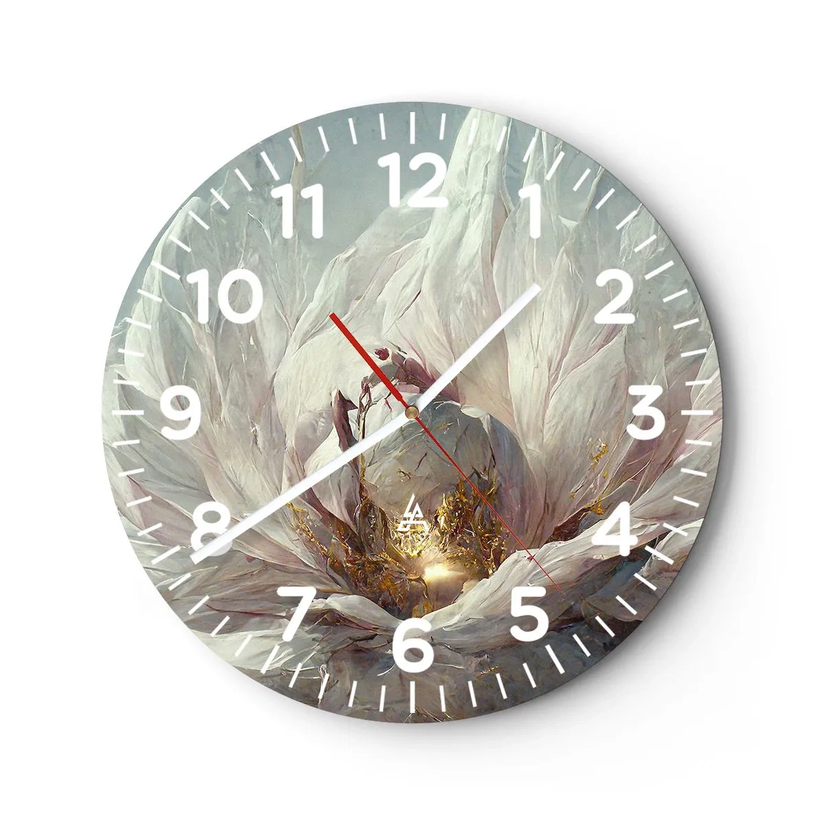 Wanduhr - Glasuhr - Sie blüht alle hundert Jahre einmal - 40x40 cm