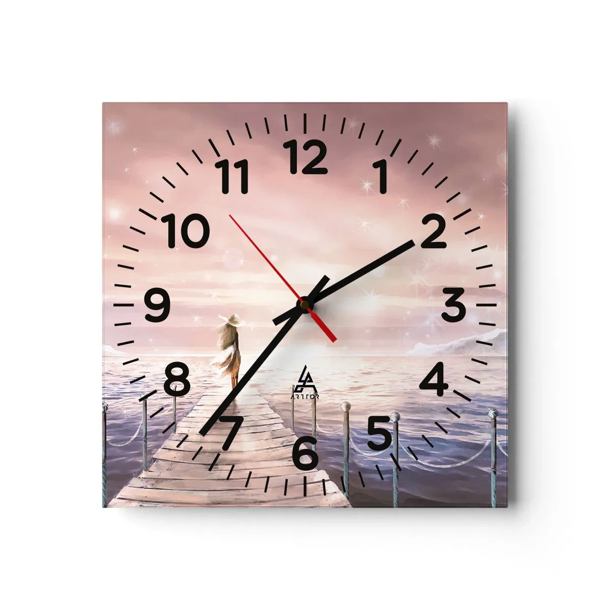 Wanduhr - Glasuhr - Im Licht eines Traums - 40x40 cm