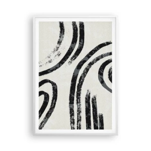 Poster in einem weißen Rahmen - Bei Hälfte angehalten - 70x100 cm