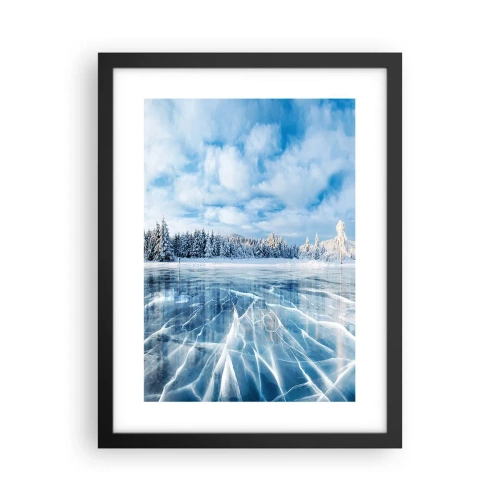 Poster in einem schwarzem Rahmen - Eine schillernde und kristallklare Aussicht - 30x40 cm