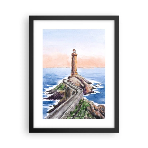 Poster in einem schwarzem Rahmen - Dem Meer zugewandt - 30x40 cm