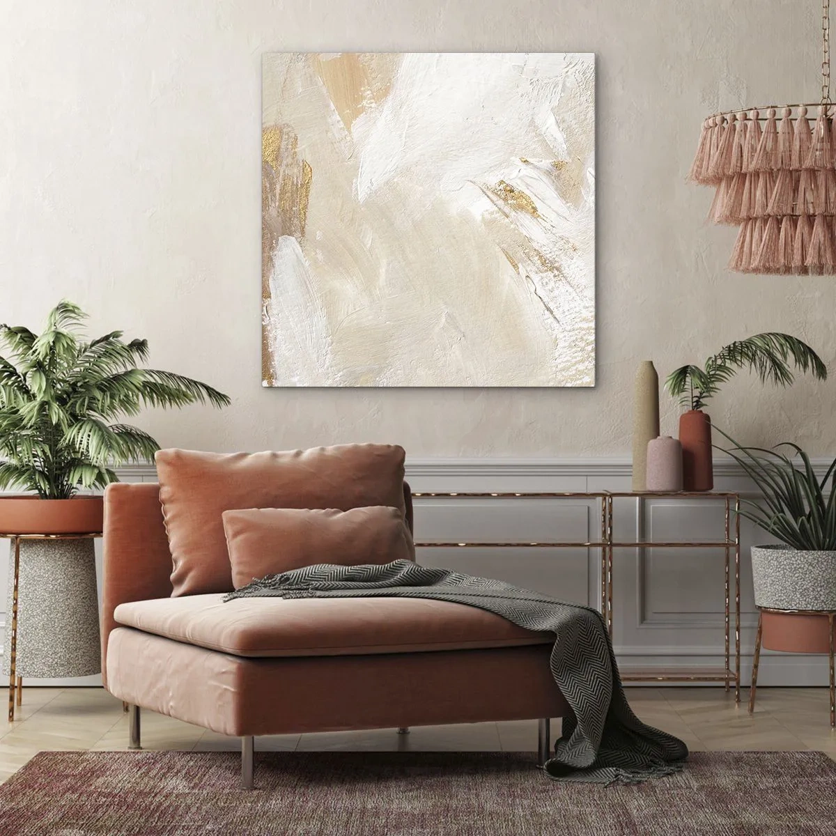 Bild auf Leinwand - Leinwandbild - Pastellkomposition - 60x60 cm