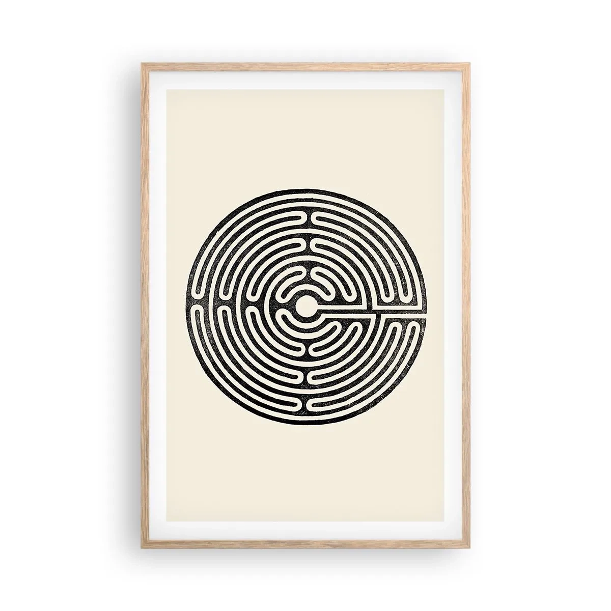 Poster in einem Rahmen aus heller Eiche - Geheimnisvolle Ordnung - 61x91 cm