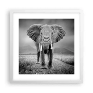 Poster in einem weißen Rahmen - Der Gastgeber heißt willkommen - 40x40 cm