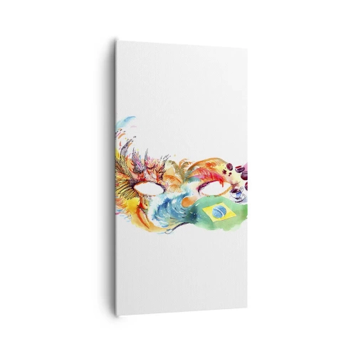 Bild auf Leinwand - Leinwandbild - Brasilien begrüßt Samba - 65x120 cm