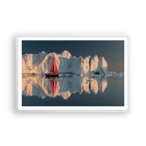 Poster in einem weißen Rahmen - Am Rande der Welt - 91x61 cm