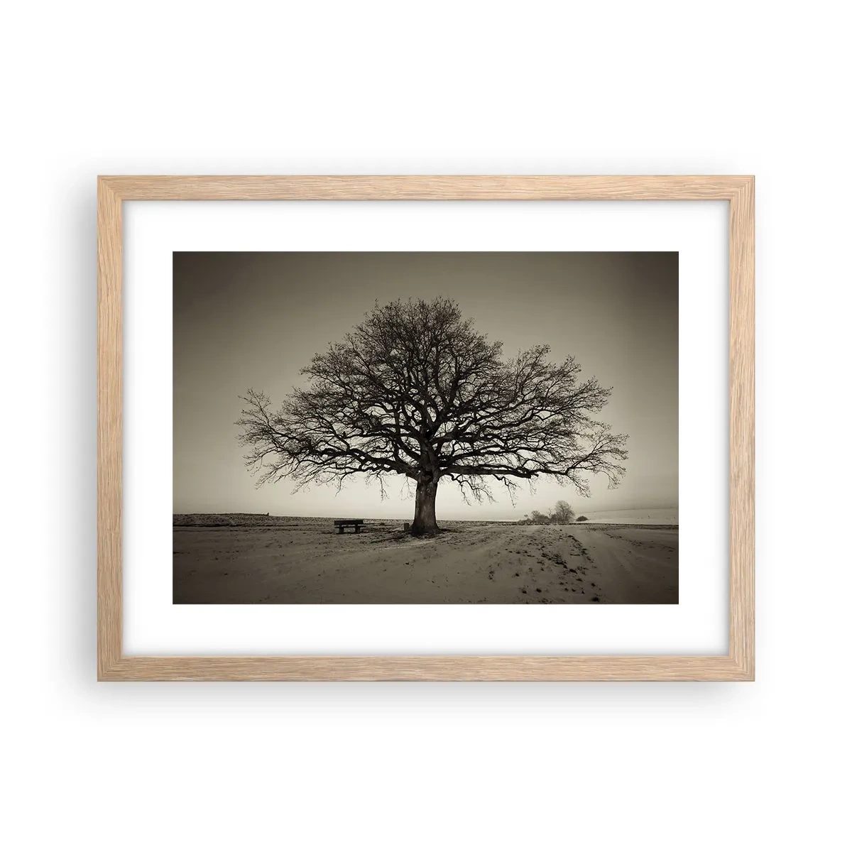 Poster in einem Rahmen aus heller Eiche - Von hier zu Ewigkeit - 40x30 cm