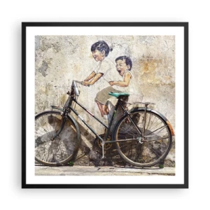 Poster in einem schwarzem Rahmen - Richtig oder falsch? - 60x60 cm