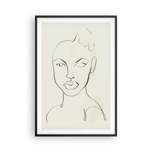 Poster in einem schwarzem Rahmen - Umriss der Sinnlichkeit - 61x91 cm