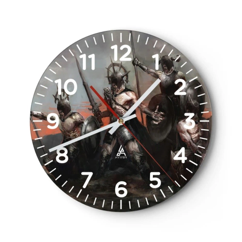 Wanduhr - Glasuhr - Mit oder auf einem Schild - 30x30 cm