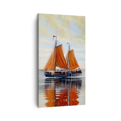 Bild auf Leinwand - Leinwandbild - Hey, Segel, Matrose ... - 45x80 cm