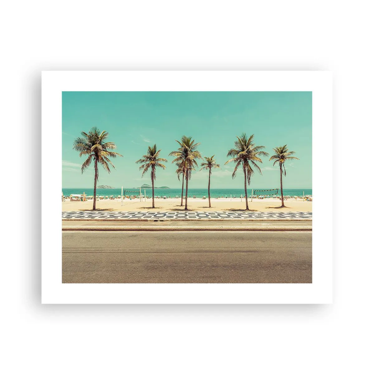 Poster - Beim Bewachen des Strandes - 50x40 cm