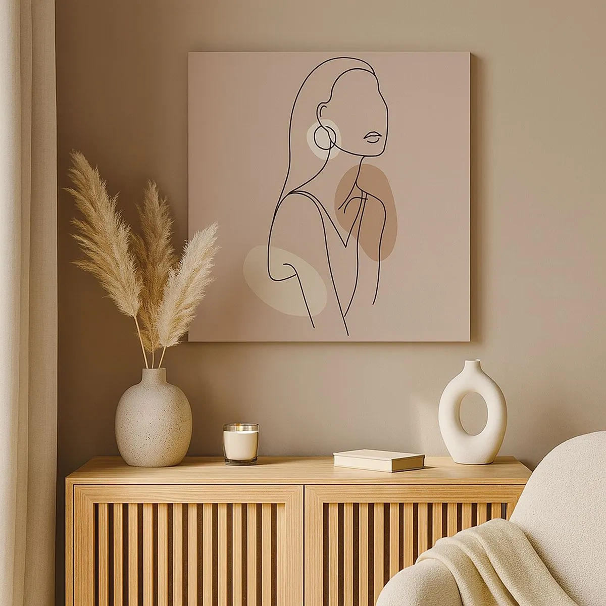 Bild auf Leinwand - Leinwandbild - Mädchenhafte Ikone - 30x30 cm