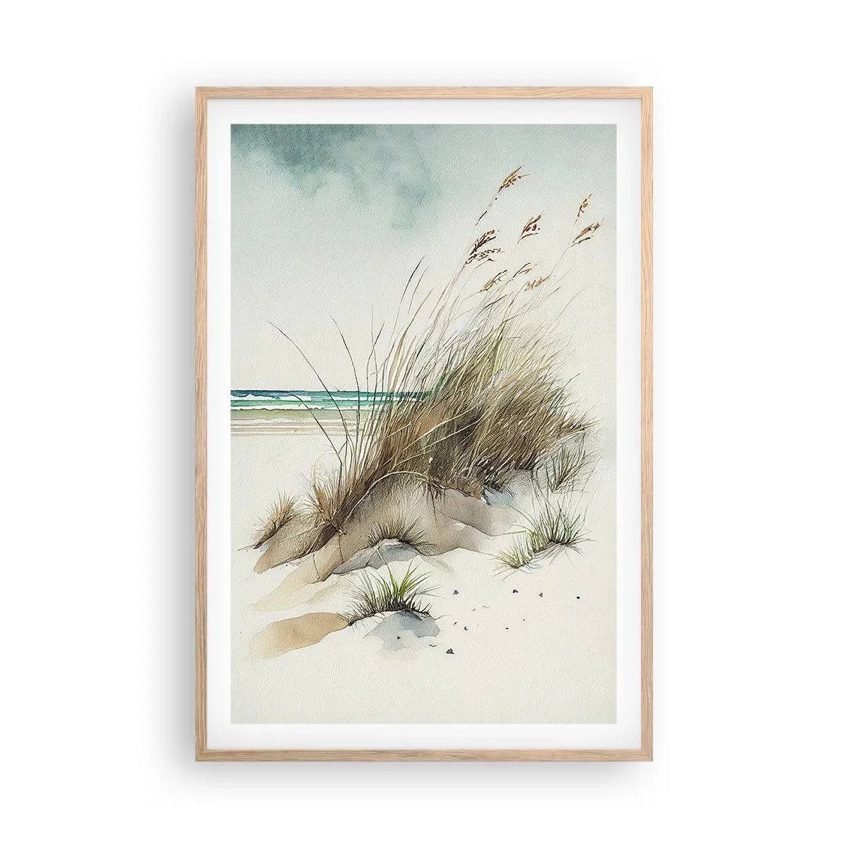 Poster in einem Rahmen aus heller Eiche - Mit Sand bedeckt - 61x91 cm