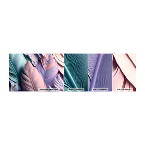 Fototapetenmuster Standard Eco - Vogel-Chic - Pastell, Gefieder, Leichtigkeit - 100x30 cm
