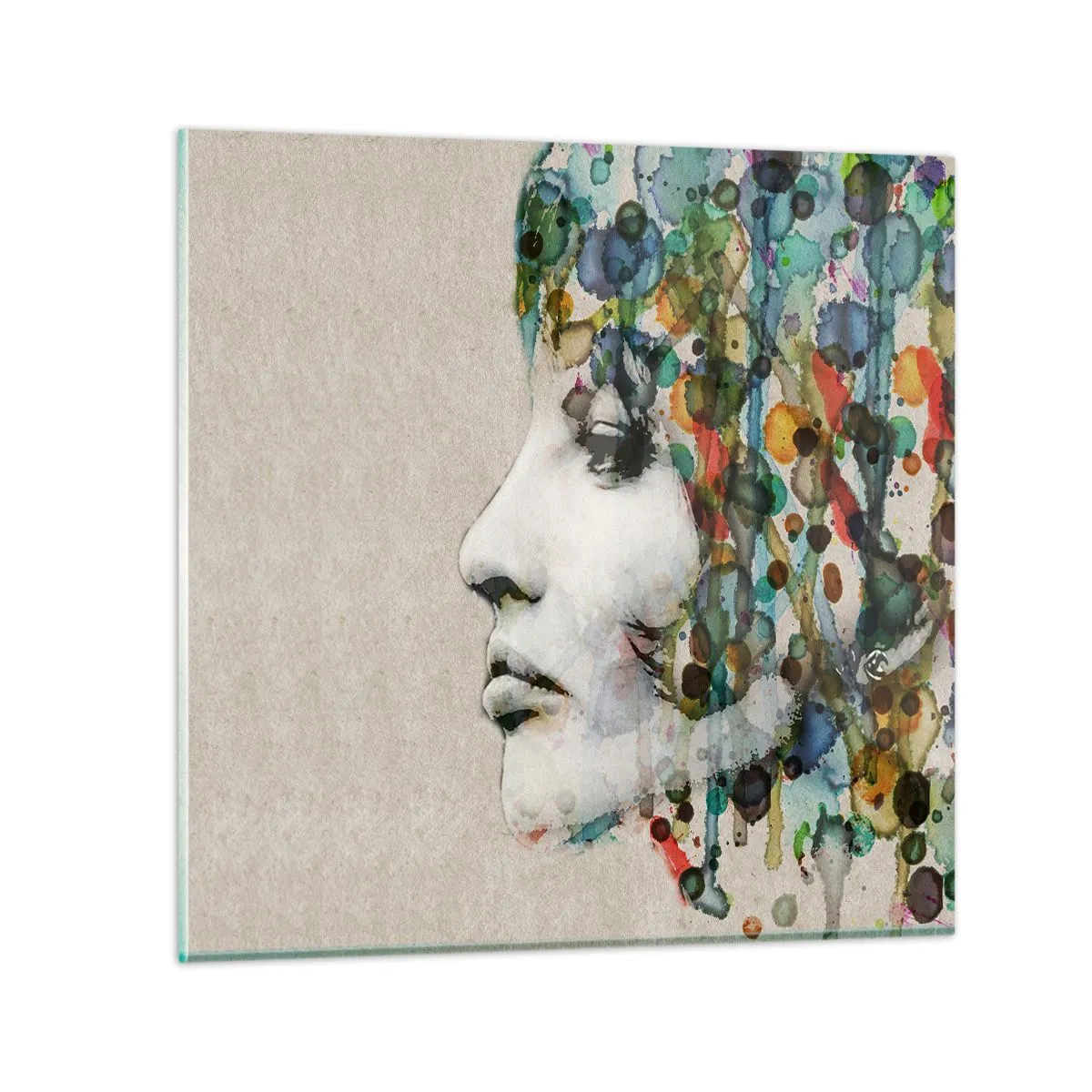 Glasbild - Bild auf glas - Sie tauchte aus dem Grau auf - 60x60 cm