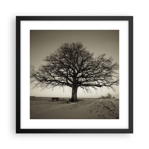 Poster in einem schwarzem Rahmen - Von hier zu Ewigkeit - 40x40 cm