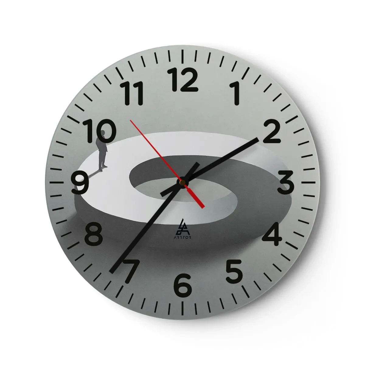 Wanduhr - Glasuhr - Und wie soll man davon klug werden - 40x40 cm