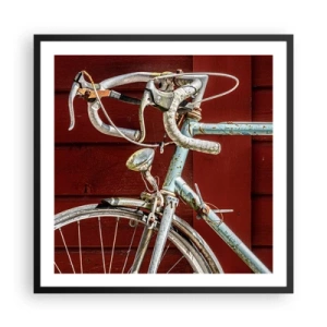 Poster in einem schwarzem Rahmen - Geschaffen um zu siegen - 60x60 cm