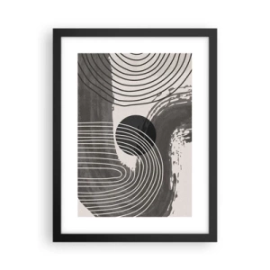 Poster in einem schwarzem Rahmen - Oval gewinnt - 30x40 cm