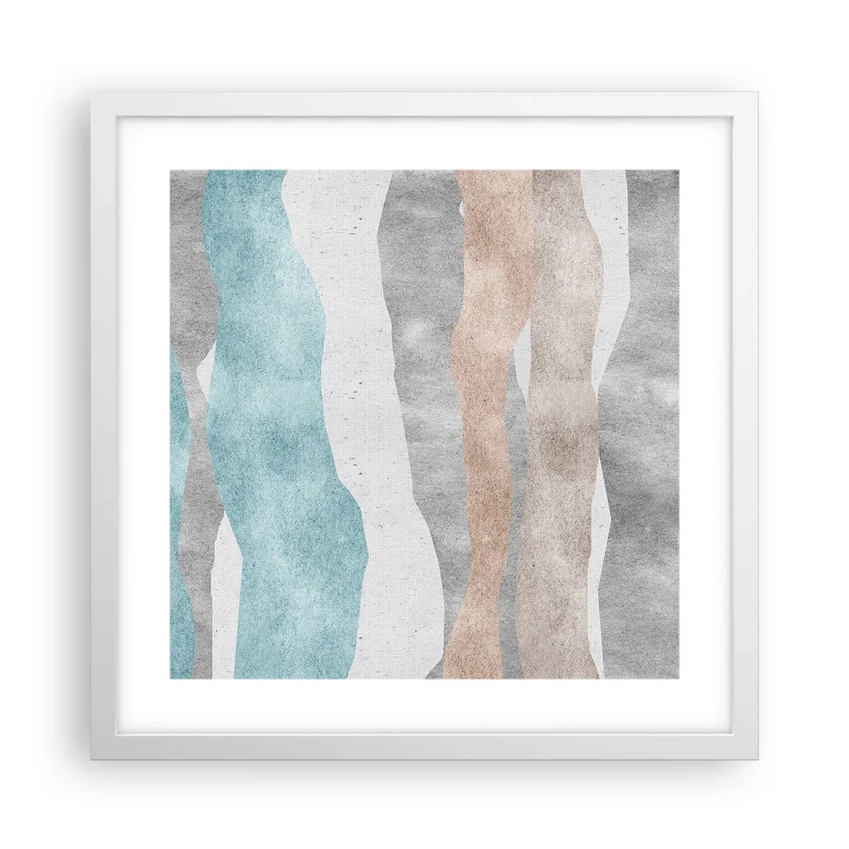 Poster in einem weißen Rahmen - Studie über Nähe - 40x40 cm