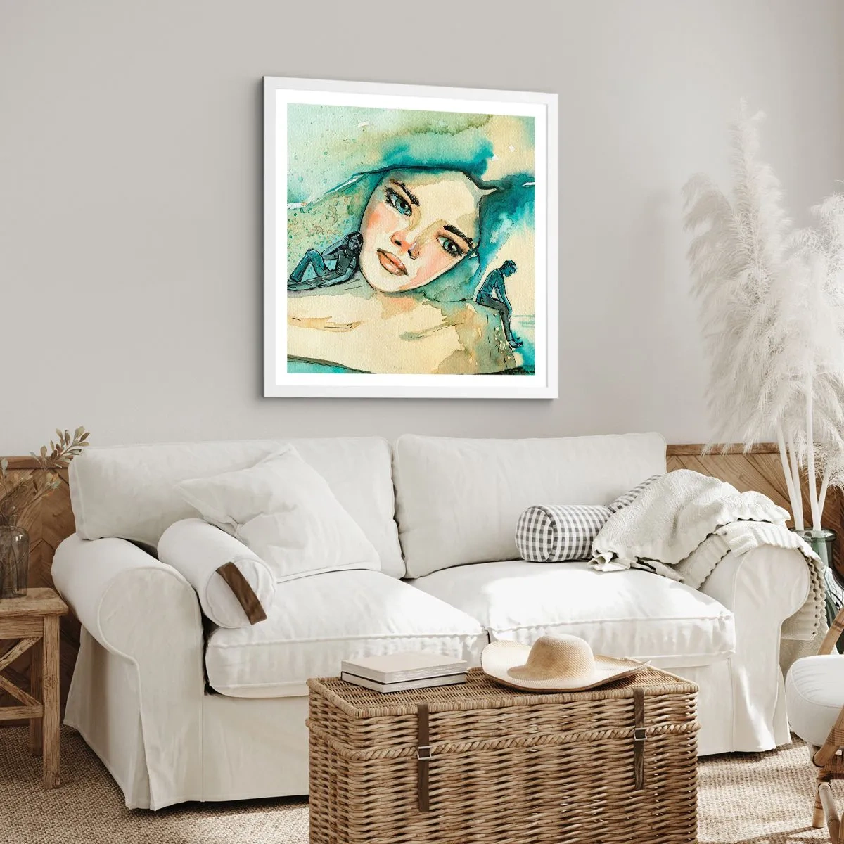Poster in einem weißen Rahmen - Bin ich blau? - 60x60 cm