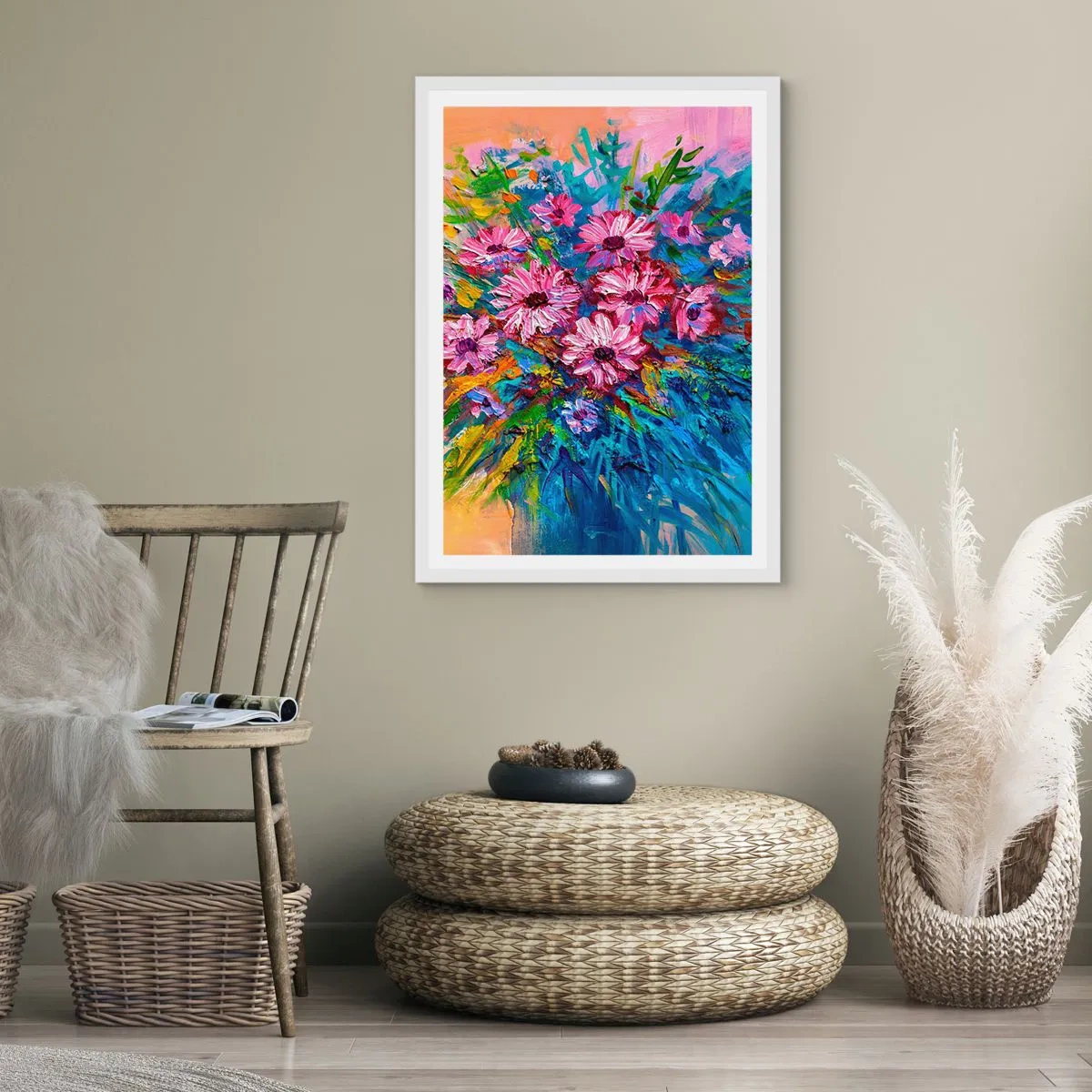 Poster in einem weißen Rahmen - Lebensenergie - 40x50 cm